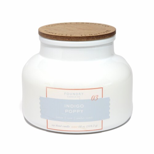 Foundry Indigo Poppy Candle Perspective: front