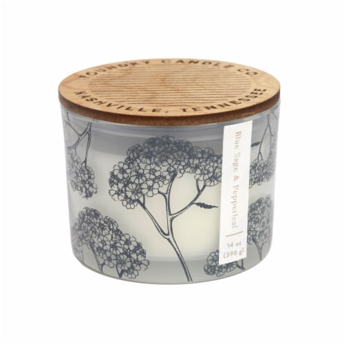 Foundry Blue Sage & Pepperleaf Candle Perspective: front