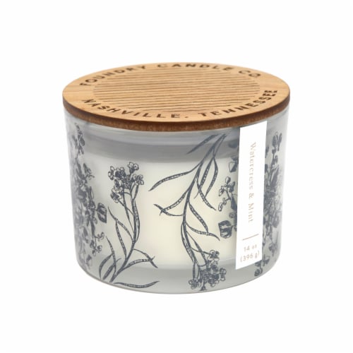 Foundry Candle Co. Watercress & Mint Scented Jar Candle Perspective: front
