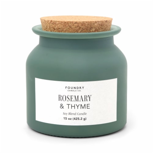 Foundry Candle Co. Jar Candle Rosemary & Thyme Perspective: front