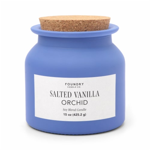 Foundry Candle Co. Jar Candle Salted Vanilla Orchid Perspective: front