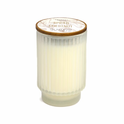 Foundry Candle Co. Spiced Chesnut Soy Wax Blend Candle Perspective: front