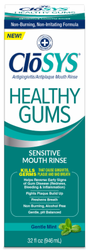 CloSYS® Healthy Gums Gentle Mint Sensitive Mouth Rinse Perspective: front