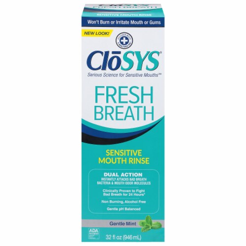 CloSYS® Gentle Mint Oral Rinse Perspective: front