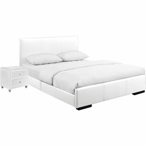 Hindes upholstered platform shop bed