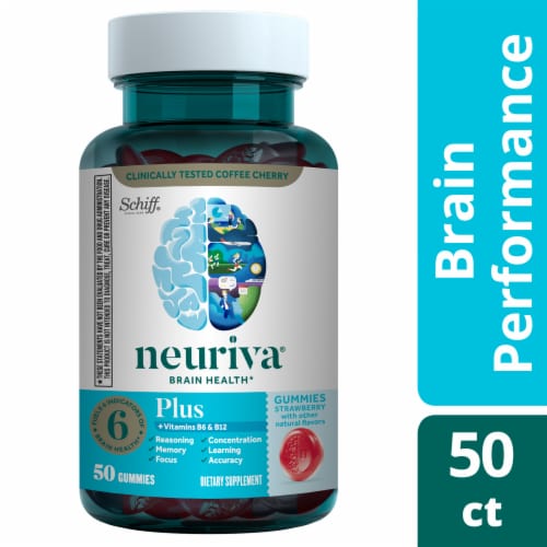 Neuriva Brain Performance Plus Strawberry Flavored Gummies Perspective: front