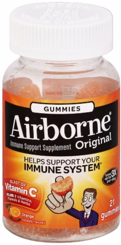 Airborne Immune Support Orange Gummies Perspective: front