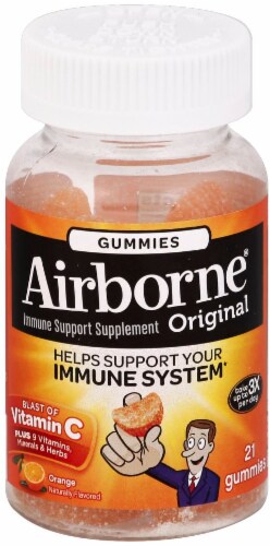 Airborne Immune Support Orange Gummies Perspective: front