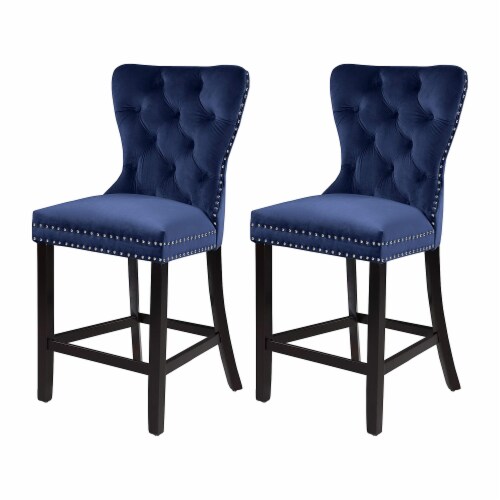 Meridian Furniture Nikki Velvet Stool-Set of 2