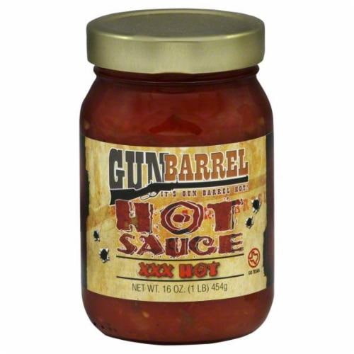 Gun Barrel XXX Hot Hot Sauce Perspective: front