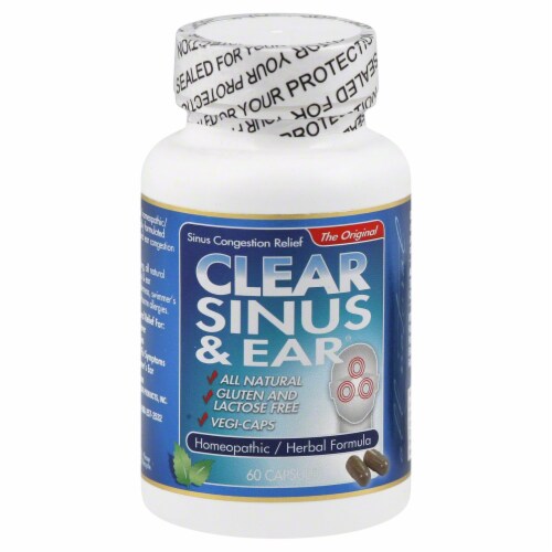 Clear Sinus & Ear Original Sinus Congestion Relief Capsules Perspective: front