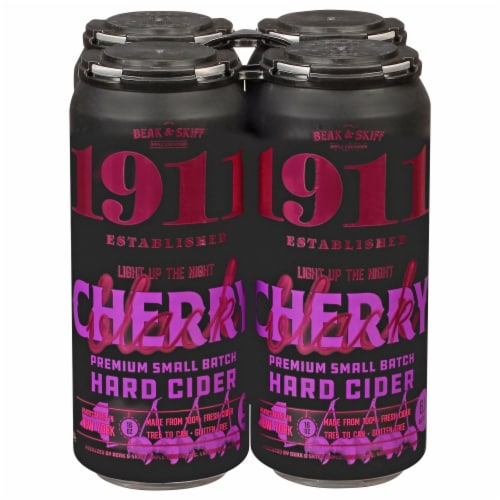 Beak & Skiff Black Cherry Premium Small Batch Hard Cider Perspective: front