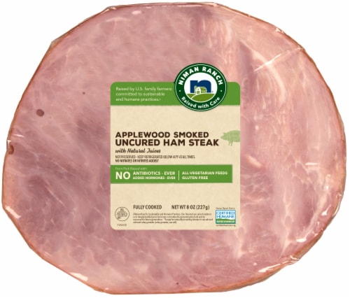 Niman Ranch Applewood Smoked Ham Steak Perspective: front