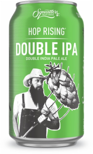 Squatters® Hop Rising® Double IPA Beer Perspective: front