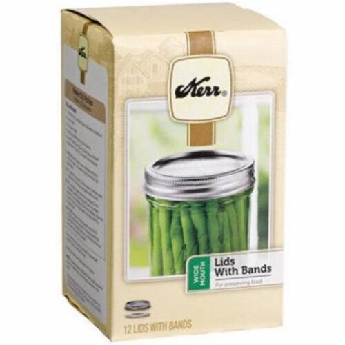 Kerr® Wide Mouth Lids with Bands Perspective: front