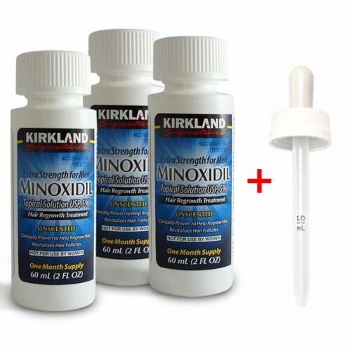Kirkland Minoxidil 5% Extra Strength 3 Month Supply & Dropper Mens Hair  Regrowth Treatment, 1 unit - Harris Teeter