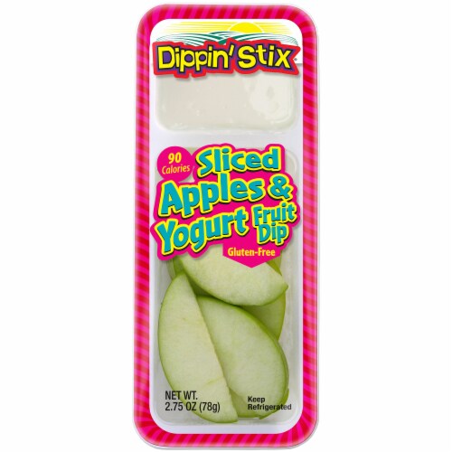 Dippin' Stix Sliced Apples & Yogurt Fruit Dip Perspective: front
