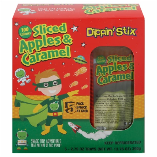 Dippin' Stix Sliced Apples and Caramel Dip Perspective: front