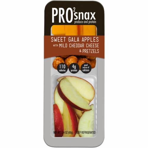 Pro2snax Gala Apples Mild Cheddar Cheese & Pretzels Perspective: front