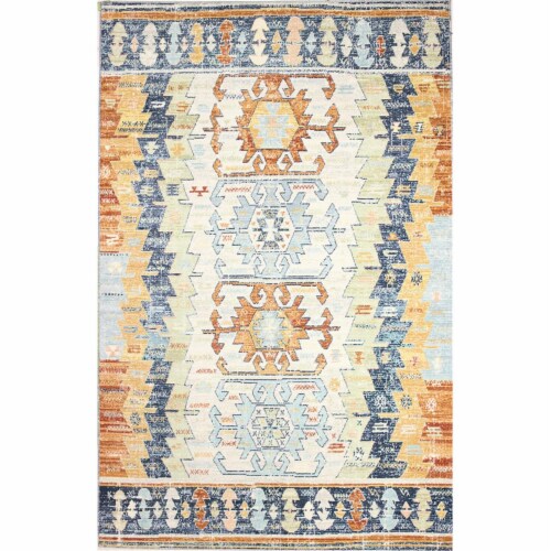 Bashian S236-MULTI-9X12-SR707 8 ft. 6 in. x 11 ft. 6 in. Sorrento Collection Transitional Pol Perspective: front