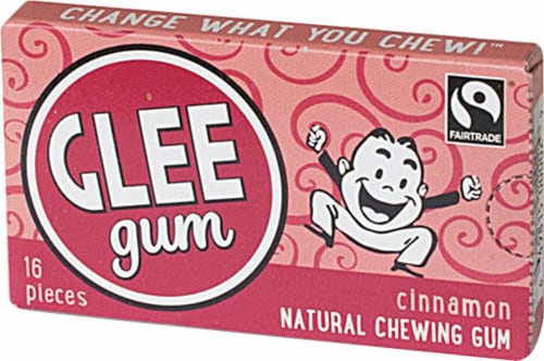Glee Gum All Natural Cinnamon Chewing Gum Perspective: front