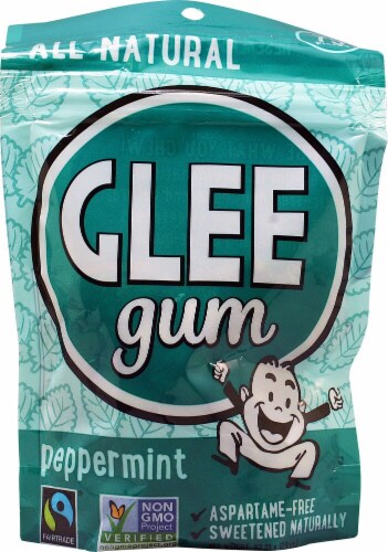 Glee Gum  Natural   Peppermint Perspective: front