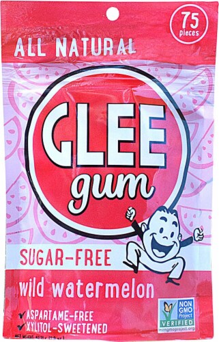 Glee Gum Natural Xylitol Sweetened Wild Watermelon Perspective: front