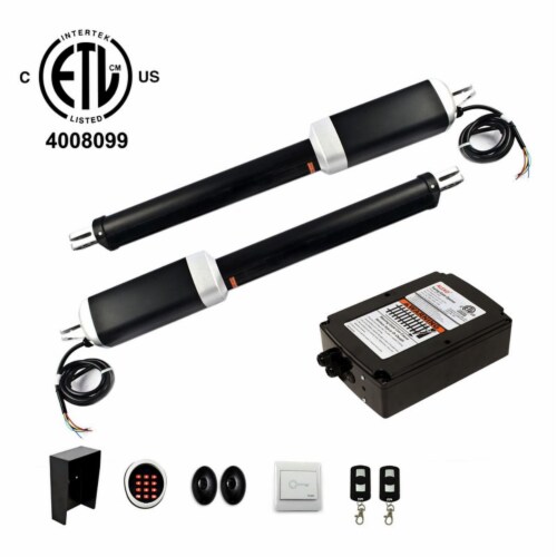 Aleko GG1300UACC-UNB ETL Listed Accessories Kit & Swing Gate Opener for Dual Swing Gates up t Perspective: front
