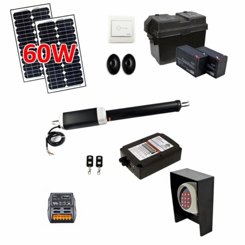 ALEKO GG650UFULL ETL Listed Full Kit Gate Opener  For Single Swing Gates Up To 650-lb Perspective: front