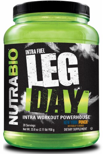 NutraBio® Intra Fuel Leg Day™ Intra Workout Powerhouse Dietary Supplement Perspective: front