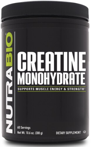 NutraBio Creatine Monohydrate Dietary Supplement Perspective: front