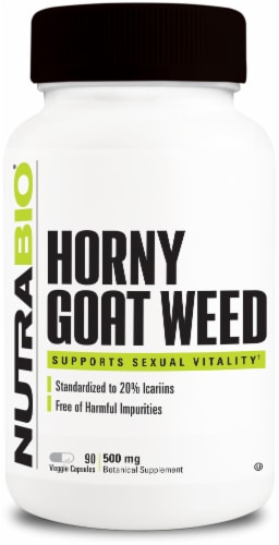 NutraBio® Horny Goat Weed Vegetable Capsules Perspective: front