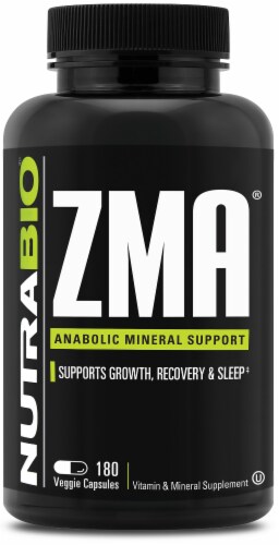Nutrabio® ZMA® Vegetable Capsules Perspective: front