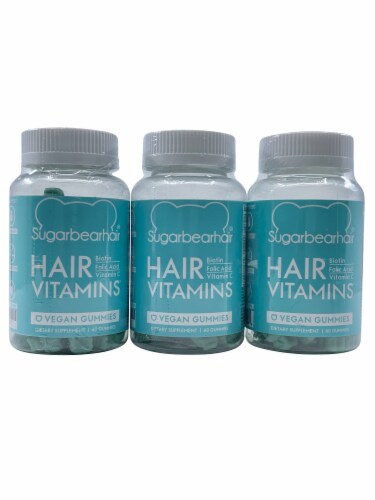 Sugarbearhair Hair Vitamins Vegan Gummies 60 Gummies Set of 3, 1 - Mariano's
