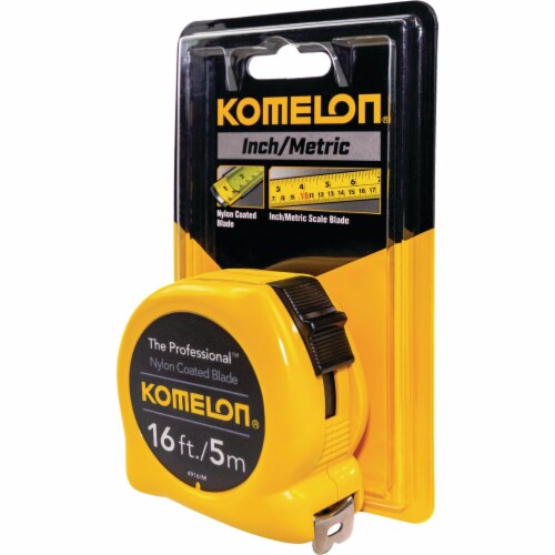 Komelon The Professional 5m/16 Ft. Metric/SAE Tape Measure 4916IM Perspective: front