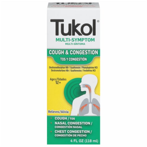 Tukol Adult Extra Strength Multi Symptom Cold Medicine Perspective: front