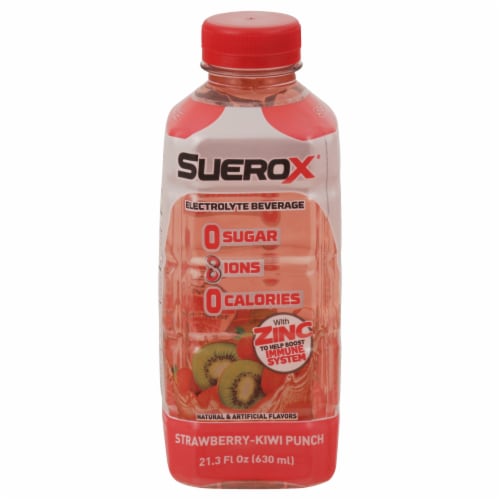 SueroX® Strawberry Kiwi Punch Electrolyte Beverage Perspective: front