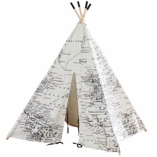 Wonder&Wise Around the World Indoor Childrens Kids Foldable Play Teepee Tent Perspective: front