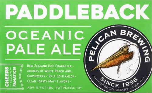 Pelican Brewing Company Paddleback Oceanic Pale Ale Beer Perspective: front
