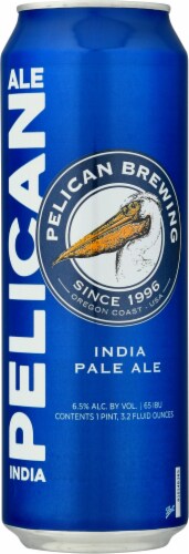 Pelican Brewing Company India Pelican Ale IPA Beer Perspective: front