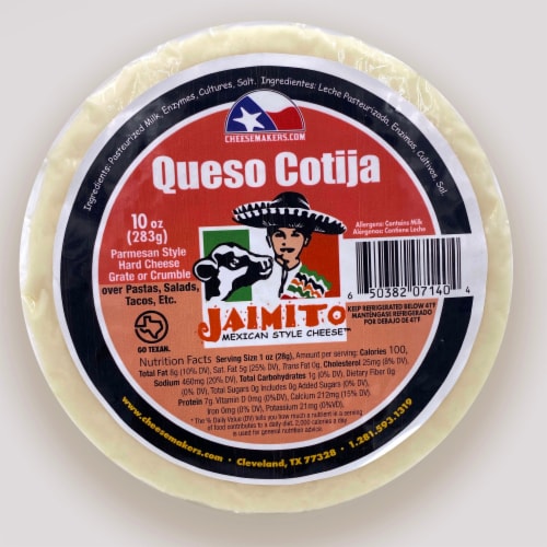 Cheesemakers Queso Cotija Jaimito Mexican Style Block Cheese Perspective: front