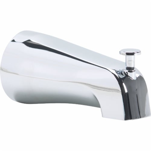 Kohler Genuine Parts 1/2 In. Slip-Fit Chrome Bathtub Spout with Diverter Perspective: front