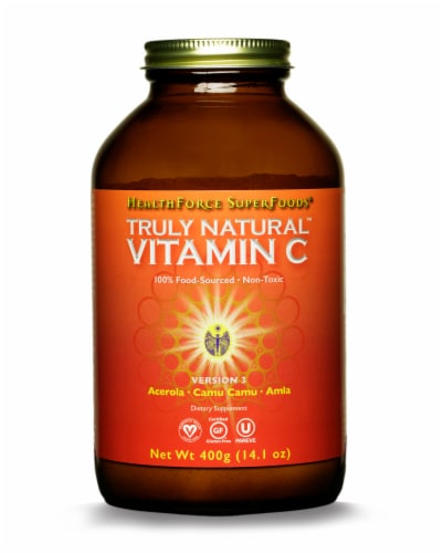 HealthForce Superfoods Truly Natural Vitamin C Dietary Supplement Perspective: front