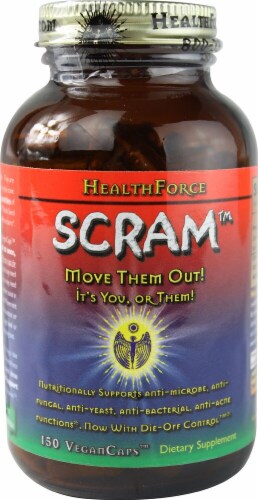 HealthForce Superfoods SCRAM™ Internal Parasite Formula Perspective: front
