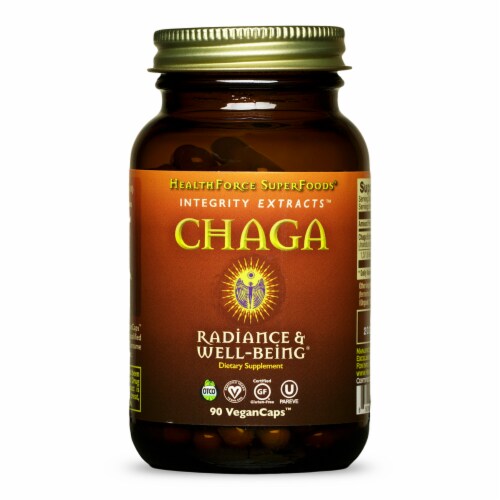 HealthForce SuperFoods Integrity Extracts Chaga VeganCaps Perspective: front
