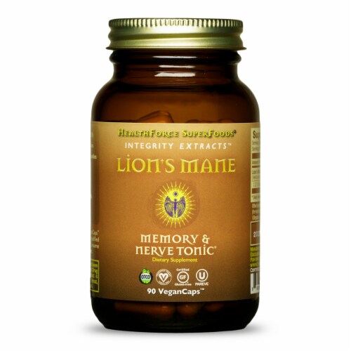 HealthForce SuperFoods Integrity Extracts Lion’s Mane VeganCaps Perspective: front