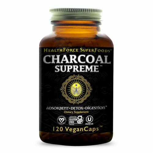 HealthForce SuperFoods Charcoal Supreme VeganCaps Perspective: front