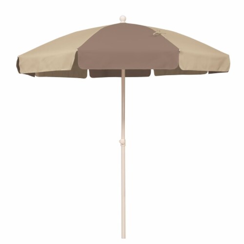 SimplyShade SSUB865KIT-P040-P0104 Tahiti 6.5 ft. Polyester Beach Umbrella with Fiberglass Rib Perspective: front