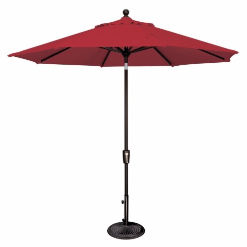 Catalina SSUM92-0909-A5403 Jockey Push Button Market Umbrella, Red & Black Perspective: front