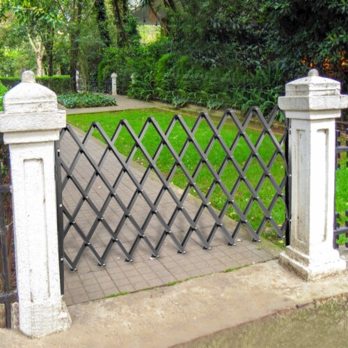 Vevor Single Folding Security Gate Folding Door Gate 48 W X 71 H Scissor Gate Perspective: front